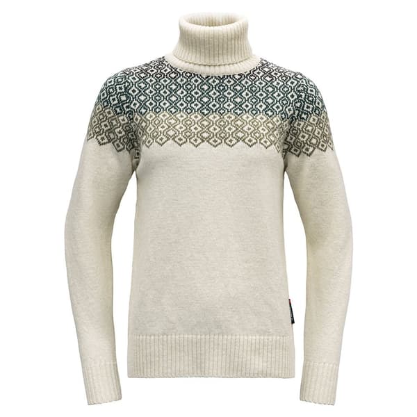 Devold Of Norway Syvde Wool High Neck Trøje Beige XL Kvinde