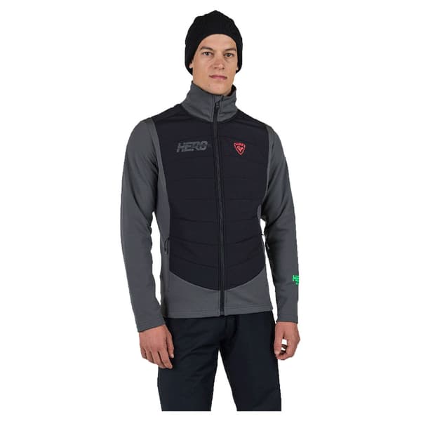Rossignol New Hero Classique Hybrid Fleecejacka Med Dragkedja Grå M Man