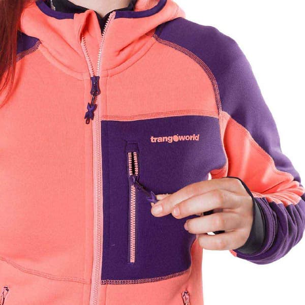 Trangoworld Trx2 Stretch Pro Fleecejakke Med Hætte Orange M Kvinde