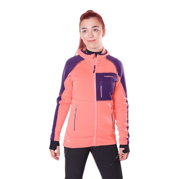 Trangoworld Trx2 Stretch Pro Fleecejakke Med Hætte Orange M Kvinde