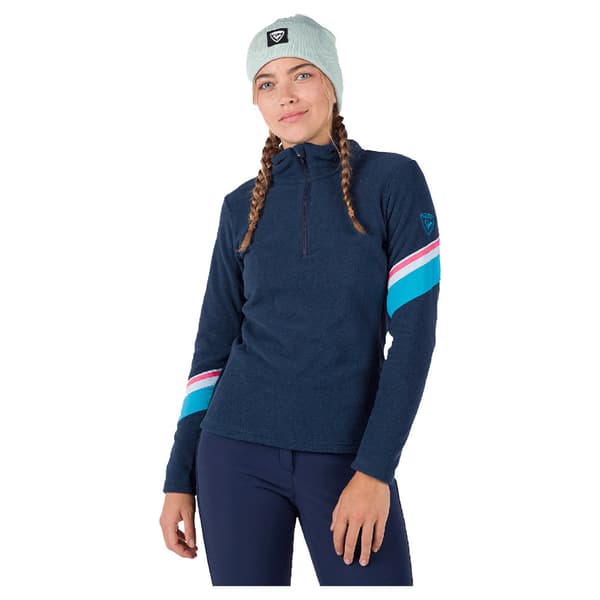 Rossignol Strawpile Fleece Med Halv Dragkedja Blå M Kvinna