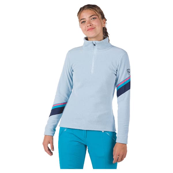 Rossignol Strawpile Fleece Med Halv Dragkedja Blå S Kvinna