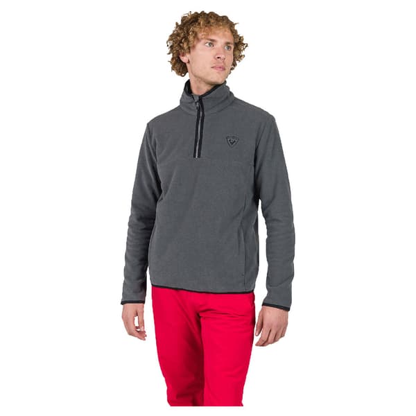 Rossignol Strawpile Fleece Med Halv Dragkedja Grå M Man
