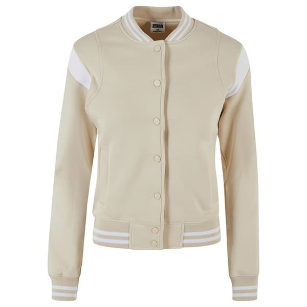 Urban Classics Inset College Jakke Beige 4XL Kvinde