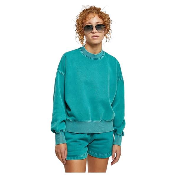 Urban Classics Oversized Stone Washed Trøje Grøn 3XL Kvinde