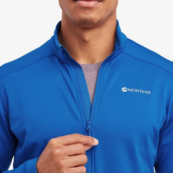 Montane Fury Lite Fleecejacka Med Dragkedja Blå S Man