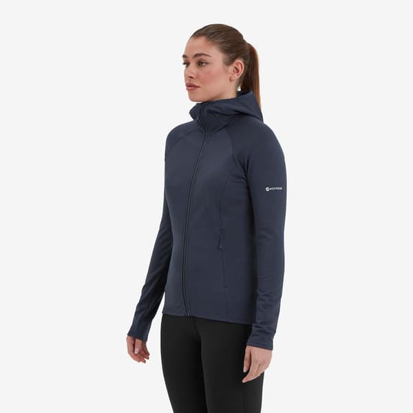 Montane Protium Fleecejakke Med Fuld Lynlås Blå L Kvinde