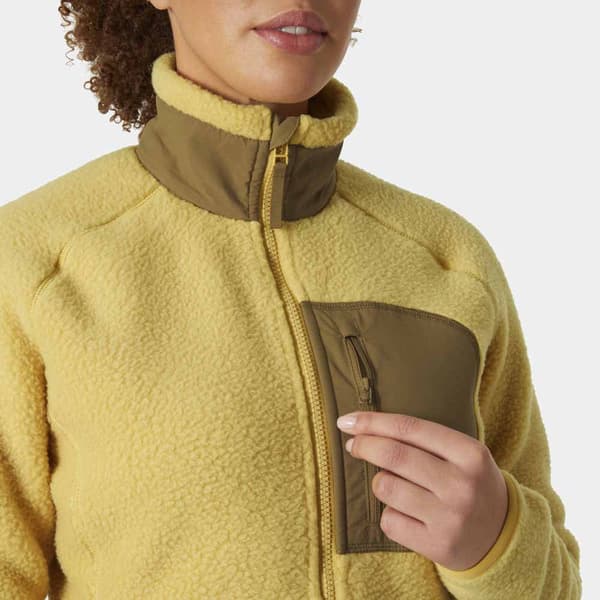 Helly Hansen Imperial Pile Block Fleecejacka Med Dragkedja Gul L Kvinna