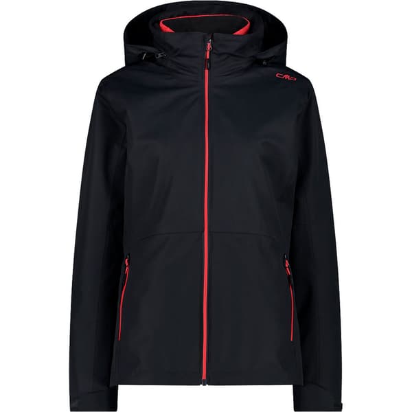 Cmp Zip Hood Detachable Inner 32z1436d Irrotettava Takki Musta 46 Nainen