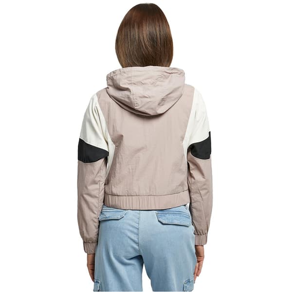 Urban Classics 3-tone Crinkle Jakke Beige 5XL Kvinde