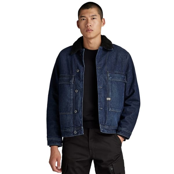 G-star Utility Flap Pocket Sherpa Denimjakke Blå M Mand