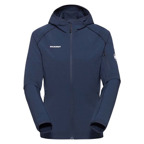 Mammut Madris Light Fleecejacka Med Huva Blå L Kvinna