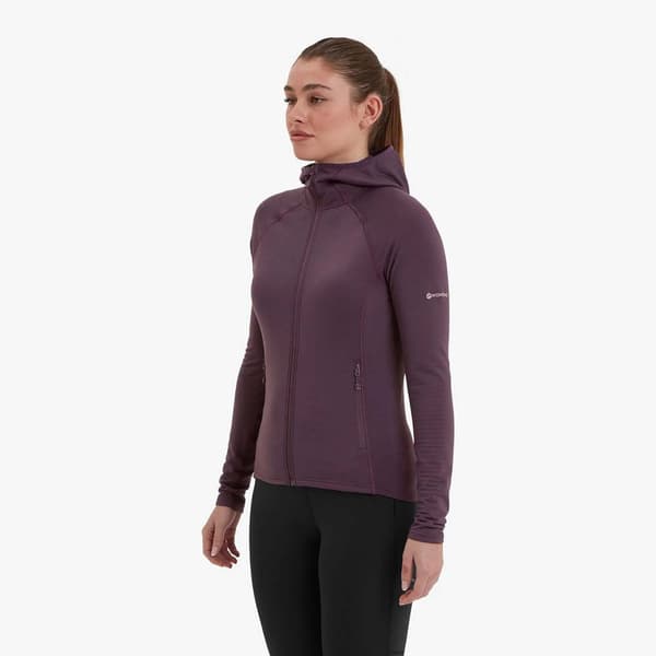 Montane Protium Lite Fleecejacka Med Huva Lila XL Kvinna
