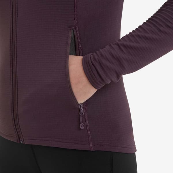 Montane Protium Lite Fleecejacka Med Huva Lila XL Kvinna