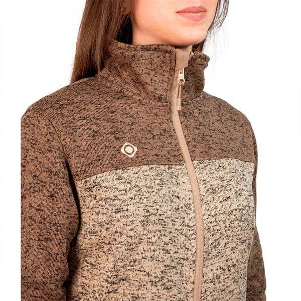 Izas Novi Ii Fleecejacka Med Dragkedja Brun 2XL Kvinna