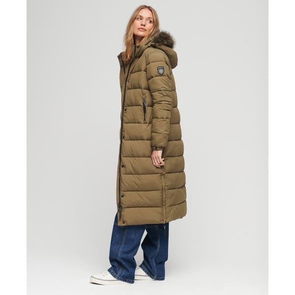 Superdry Faux Fur Longline Untuvatakki Beige XS Nainen
