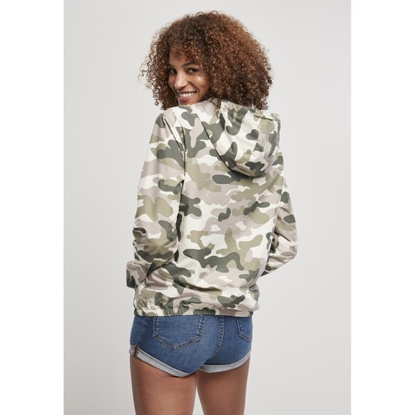 Urban Classics Windbreaker Camouflage Jakke Rosa XS Kvinde