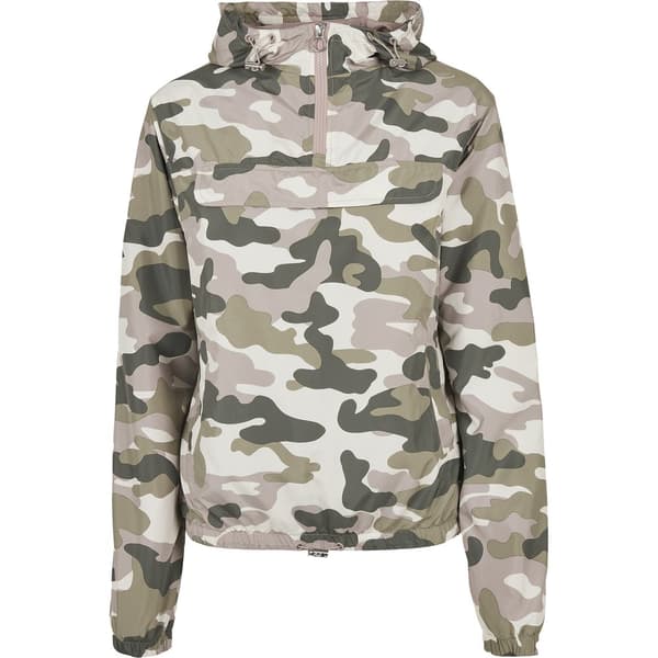 Urban Classics Windbreaker Camouflage Jakke Rosa XS Kvinde