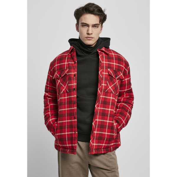 Urban Classics Plaid Quilted Jakke Rød S Mand