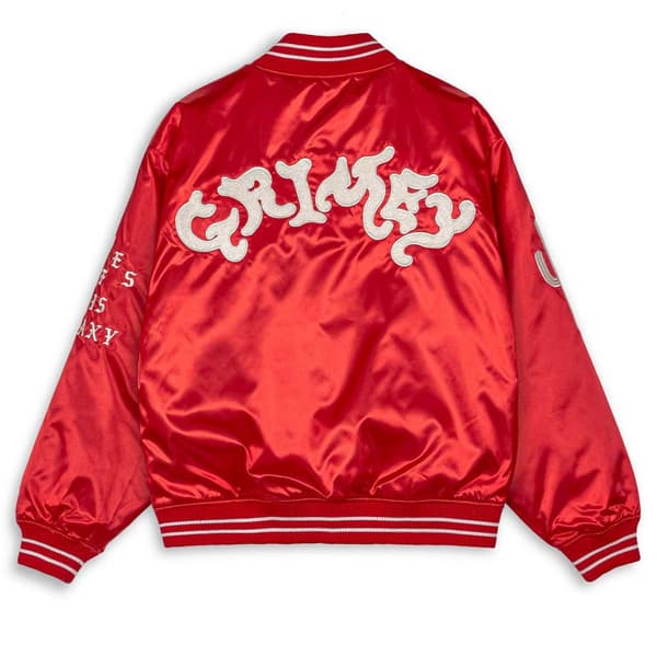 Grimey Causing Panic Satin Jakke Rød XL Mand