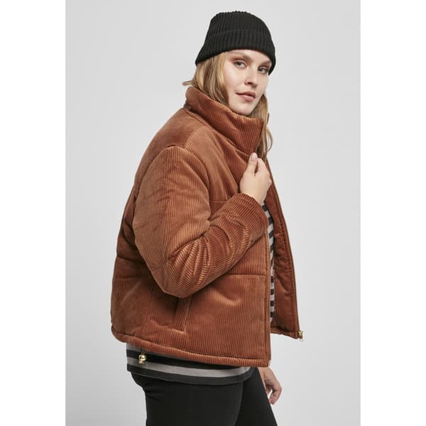 Urban Classics Corduroy Puffer Big Jakke Orange 2XL Kvinde