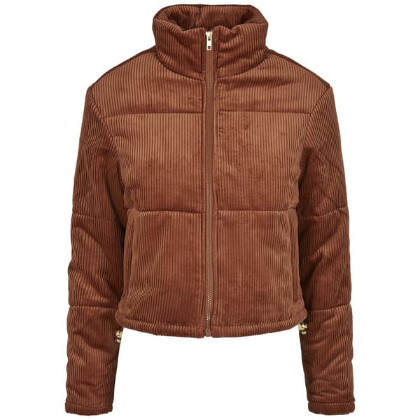 Urban Classics Corduroy Puffer Big Jakke Orange 2XL Kvinde