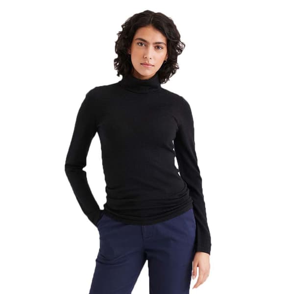 Dockers Turtleneck Tröja Med Hög Krage Svart XS Kvinna
