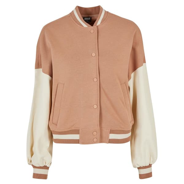 Urban Classics Oversized 2 Tone College Terry Jakke Beige L Kvinde