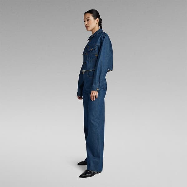 G-star Relaxed Cropped Cutoff Jeansjacka Blå L Kvinna