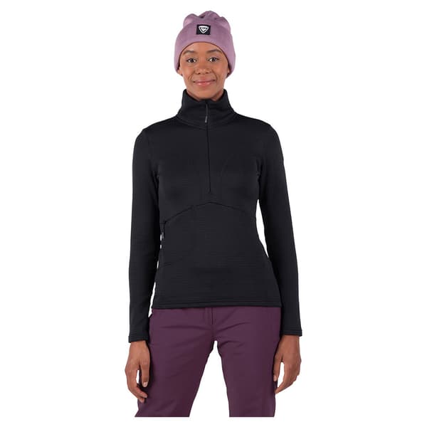 Rossignol Blackside Fleece Med Halv Dragkedja Svart S Kvinna
