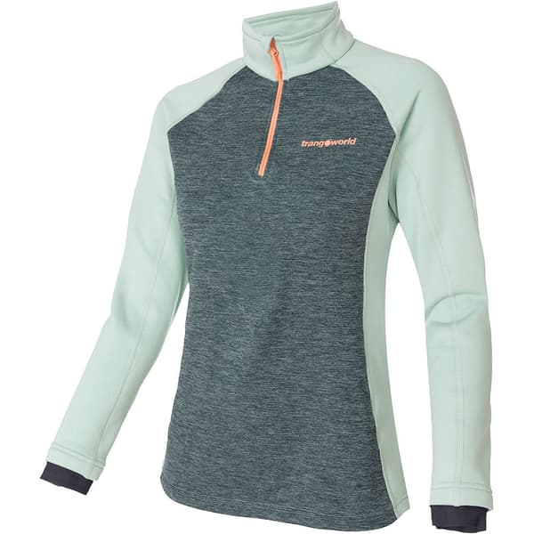 Trangoworld Palieres Fleece Med Halv Dragkedja Grönt XL Kvinna