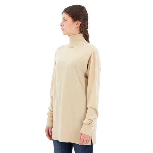 G-star D22502-b692 Loose Striktrøje Med Høj Hals Beige XS Kvinde