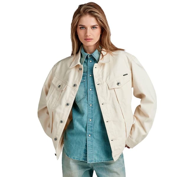 G-star Oversized Western Jacka Beige XS Kvinna