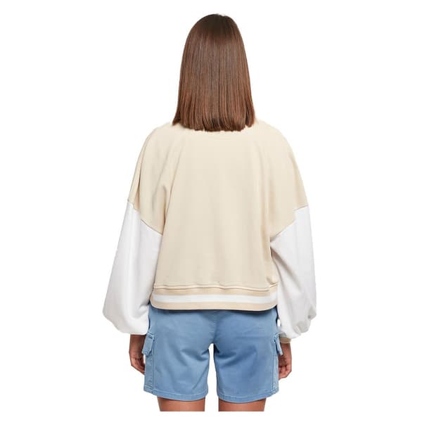Urban Classics Oversized 2 Tone College Terry Jakke Beige 5XL Kvinde