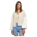 Miniatyrbillede 1 af 3: Urban Classics Oversized 2 Tone College Terry Jakke Beige 5XL Kvinde