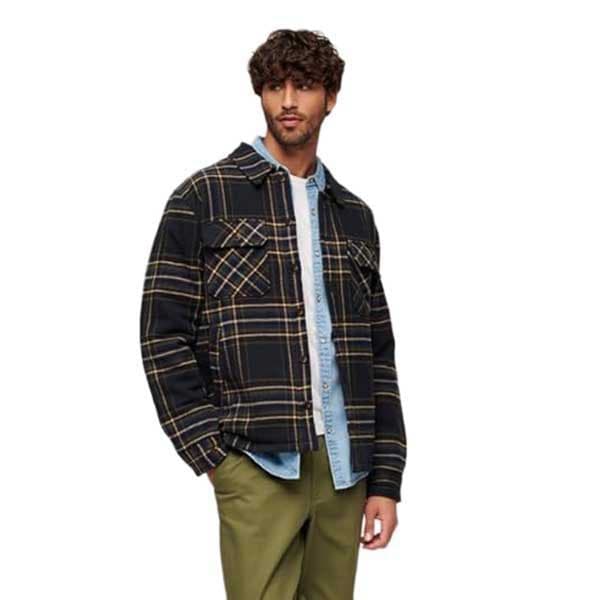 Superdry Surplus Check övertröja Blå XL Man