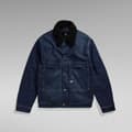 Miniatyrbillede 2 af 6: G-star Utility Flap Pocket Sherpa Denimjakke Blå XL Mand