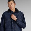 Miniatyrbillede 4 af 6: G-star Utility Flap Pocket Sherpa Denimjakke Blå XL Mand
