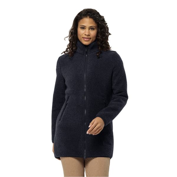 Jack Wolfskin High Curl Coat Jakke Blå XS Kvinde