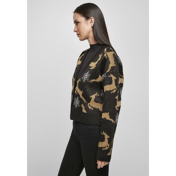 Urban Classics Oversized Christmas Trøje Sort L Kvinde