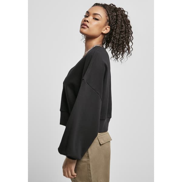 Urban Classics Organic Oversized Terry Gt Cardigan Sort 5XL Kvinde