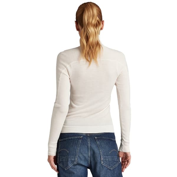 G-star Core Striktrøje Med Høj Hals Beige L Kvinde
