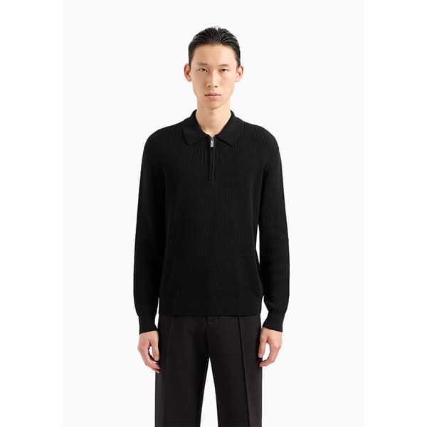Armani Exchange Xm000129_af10348 Puolivetskari-pusero Musta M Mies