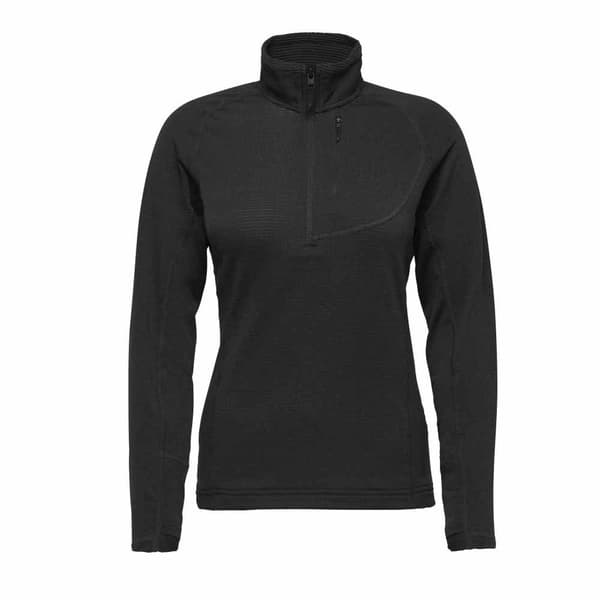 Black Diamond Coefficient Lt Qz Fleecejakke Med Fuld Lynlås Sort XS Kvinde