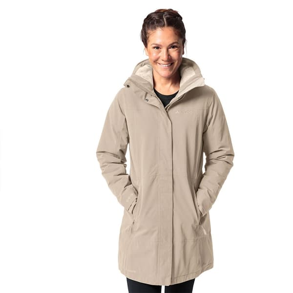 Vaude Skomer Wool Ii Parka Beige 46 Kvinde