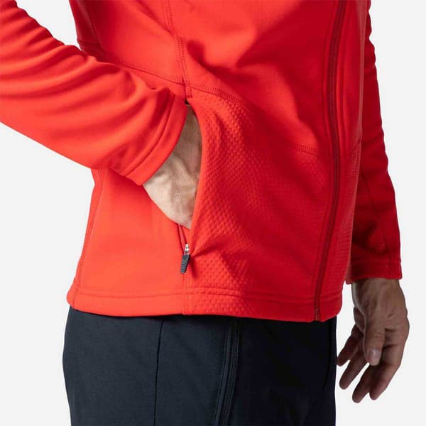 Rossignol Classique Clim Fleece Med Halv Dragkedja Orange L Man