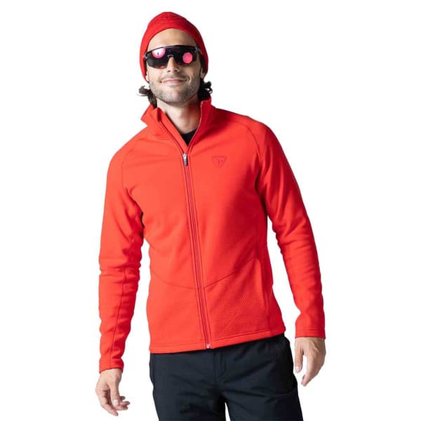 Rossignol Classique Clim Fleece Med Halv Dragkedja Orange L Man