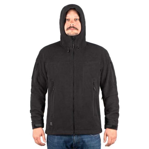 Outrider Tactical Windblock Fleecejacka Med Huva Svart M Man