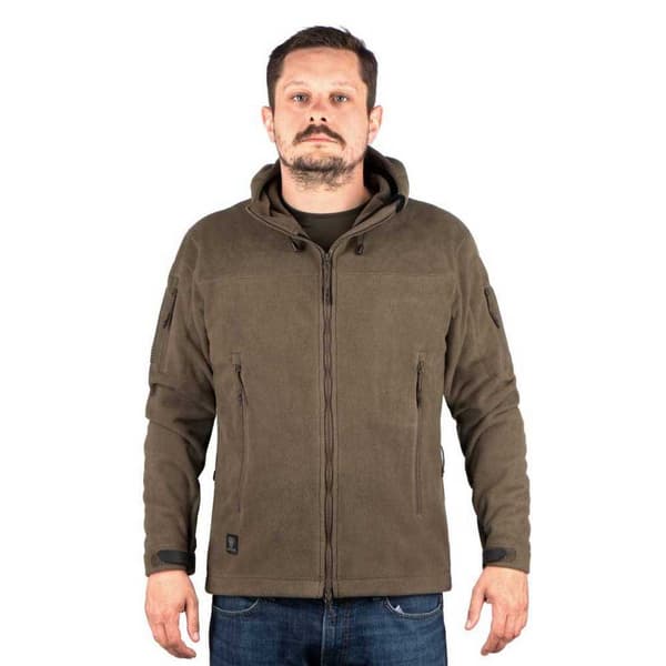 Outrider Tactical Windblock Fleecejacka Med Huva Grönt S Man
