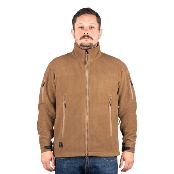 Outrider Tactical Windblock Fleecejakke Med Fuld Lynlås Brun 2XL Mand